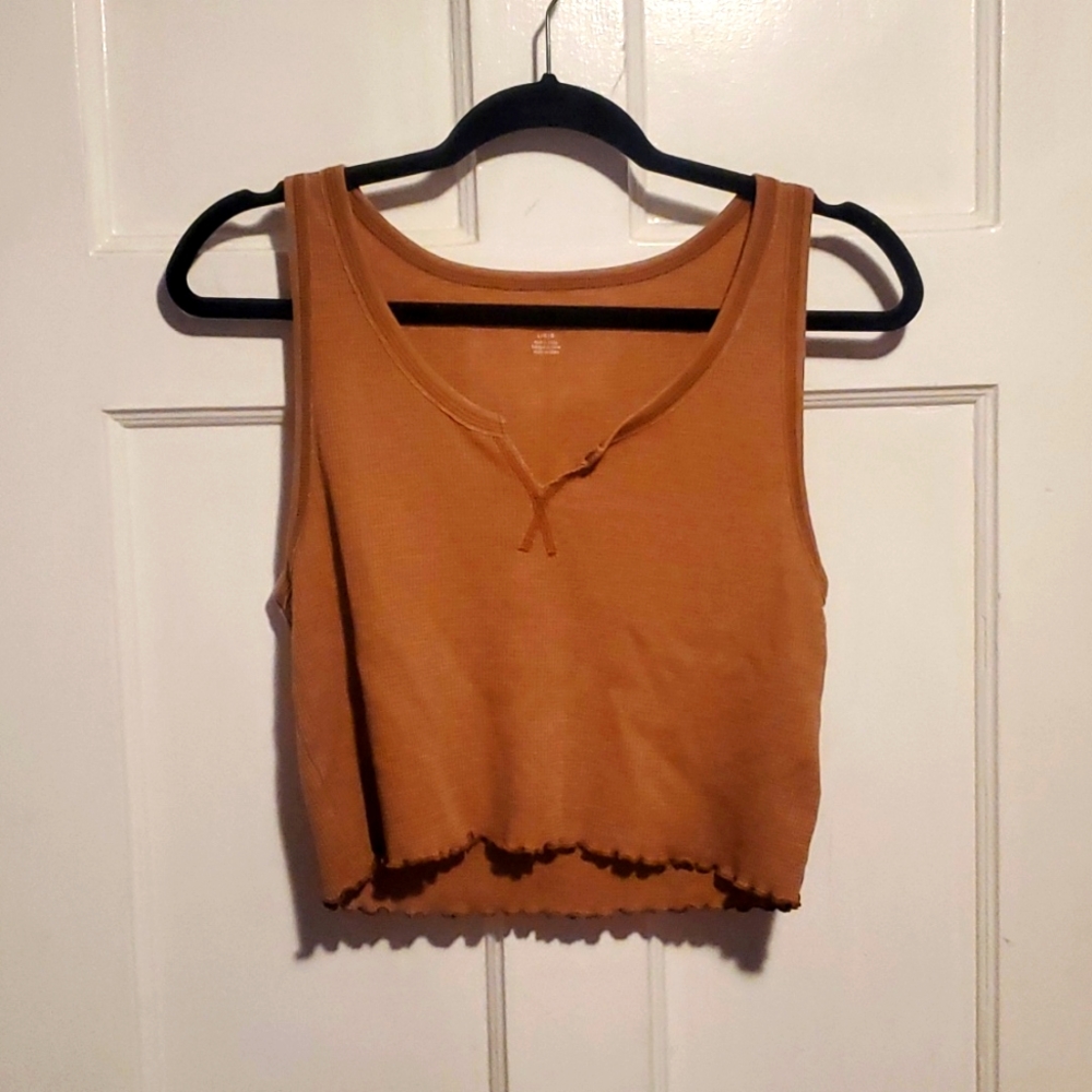 American eagle brown crop top